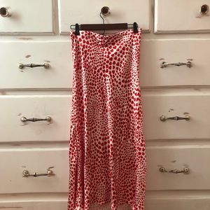 Rachel Zoe red heart midi skirt❤️
